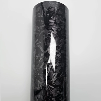 Ravoony Plus PET Gloss Carbon Fiber Forging Black Vinyl Wrap 02