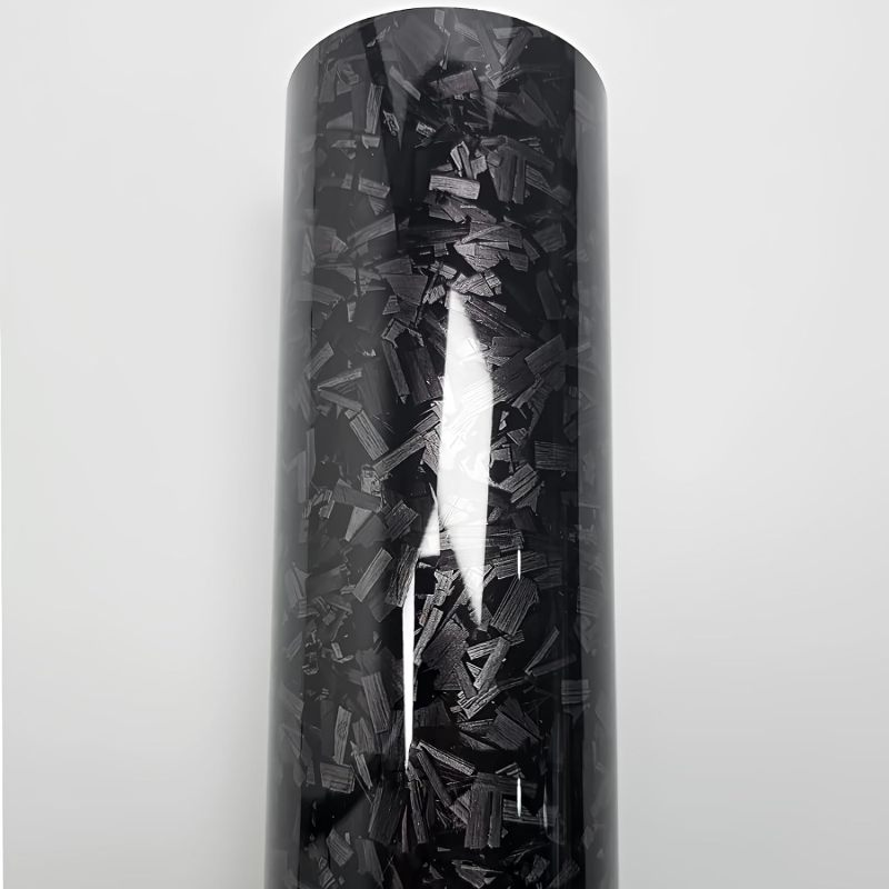 Gloss Carbon Fiber Forging Black Vinyl Wrap