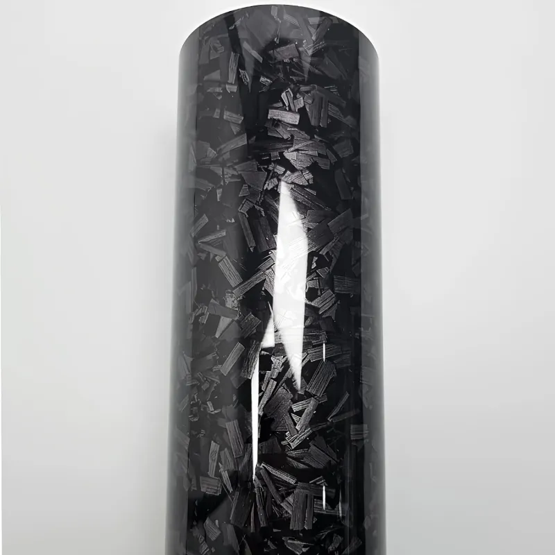 Gloss Carbon Fiber Forging Black Vinyl Wrap