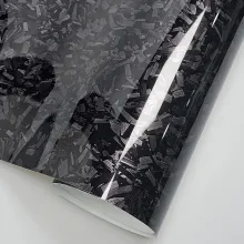 Gloss Carbon Fiber Forging Black Vinyl Wrap