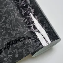 Gloss Carbon Fiber Forging Black Vinyl Wrap