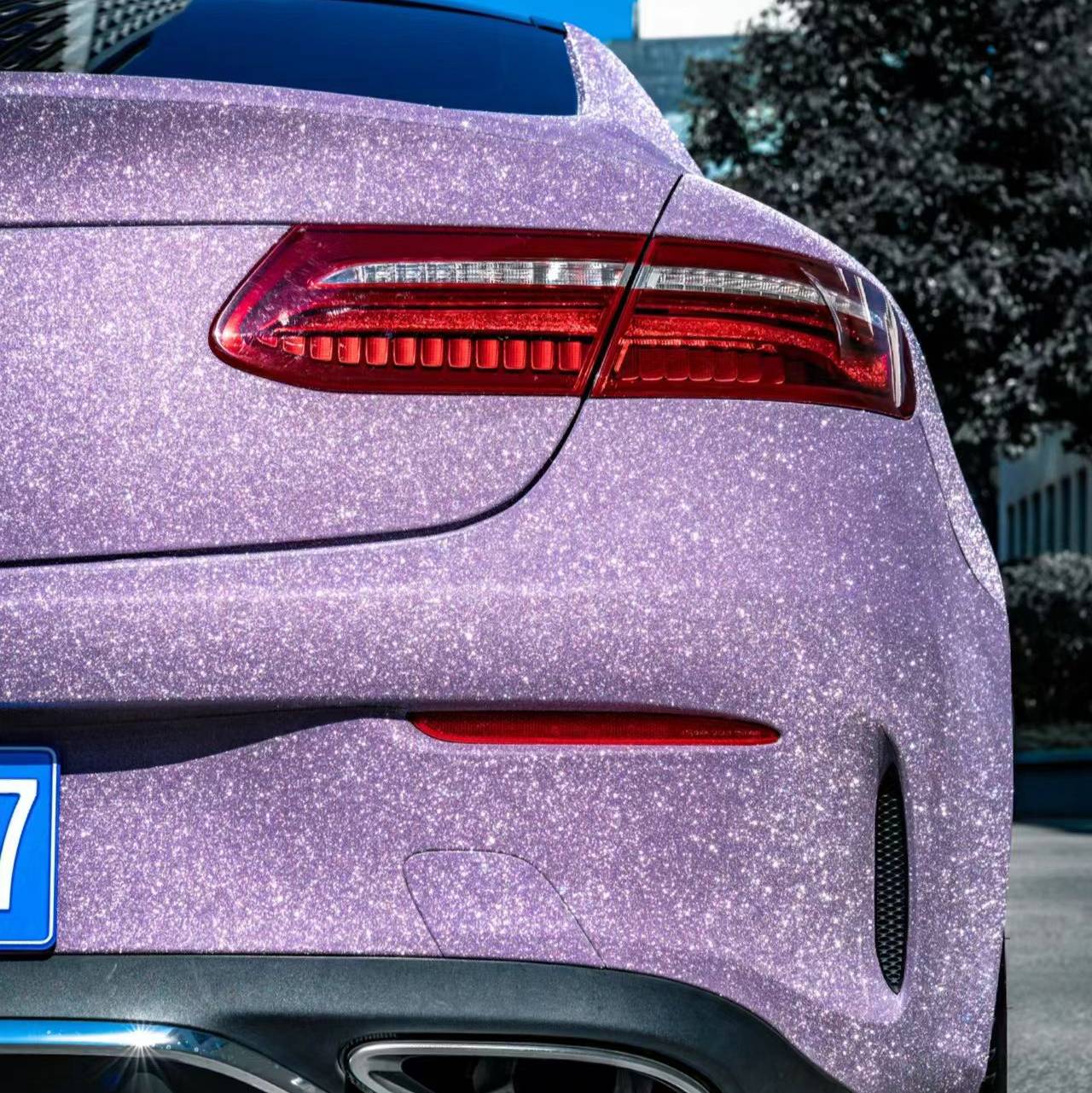 Ravoony Plus Super Glitter Purple Car Vinyl Wrap