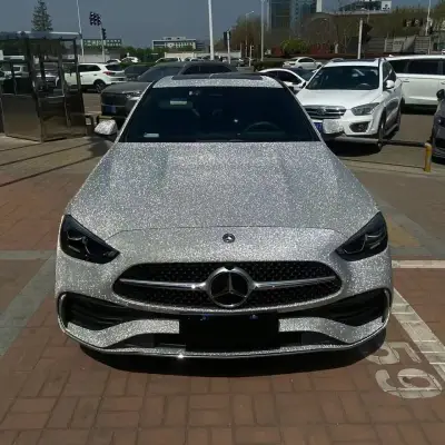 Ravoony Plus Super Glitter Silver Car Vinyl Wrap 02