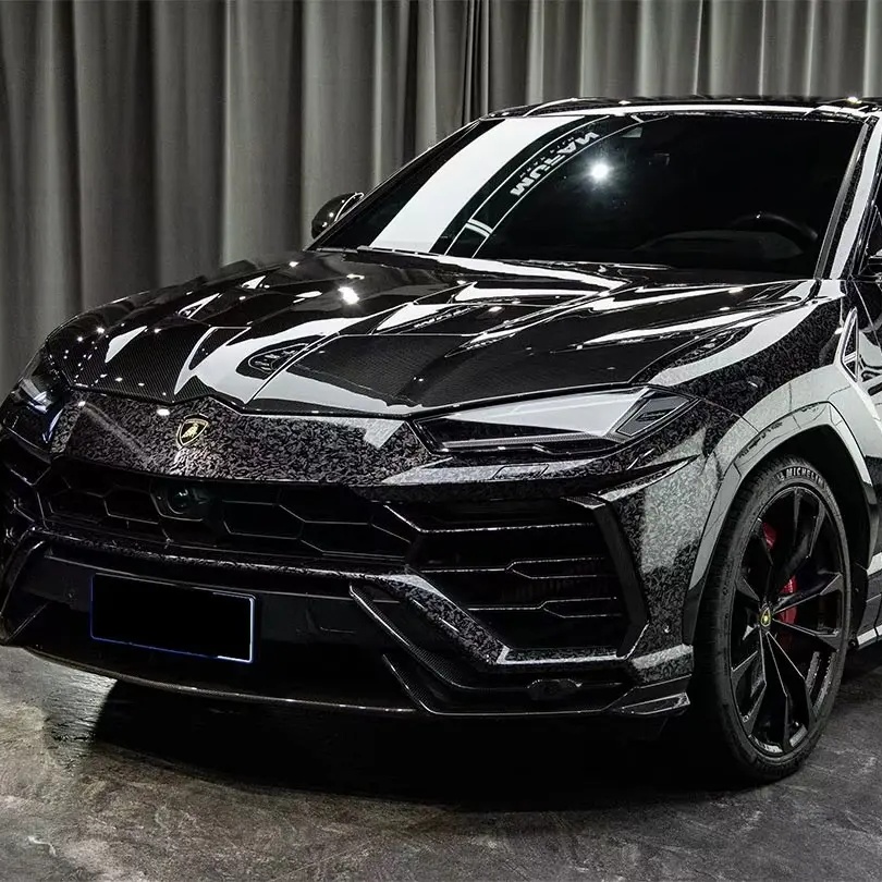 Ravoony Basic PET Gloss Carbon Fiber Forging Black Vinyl Wrap