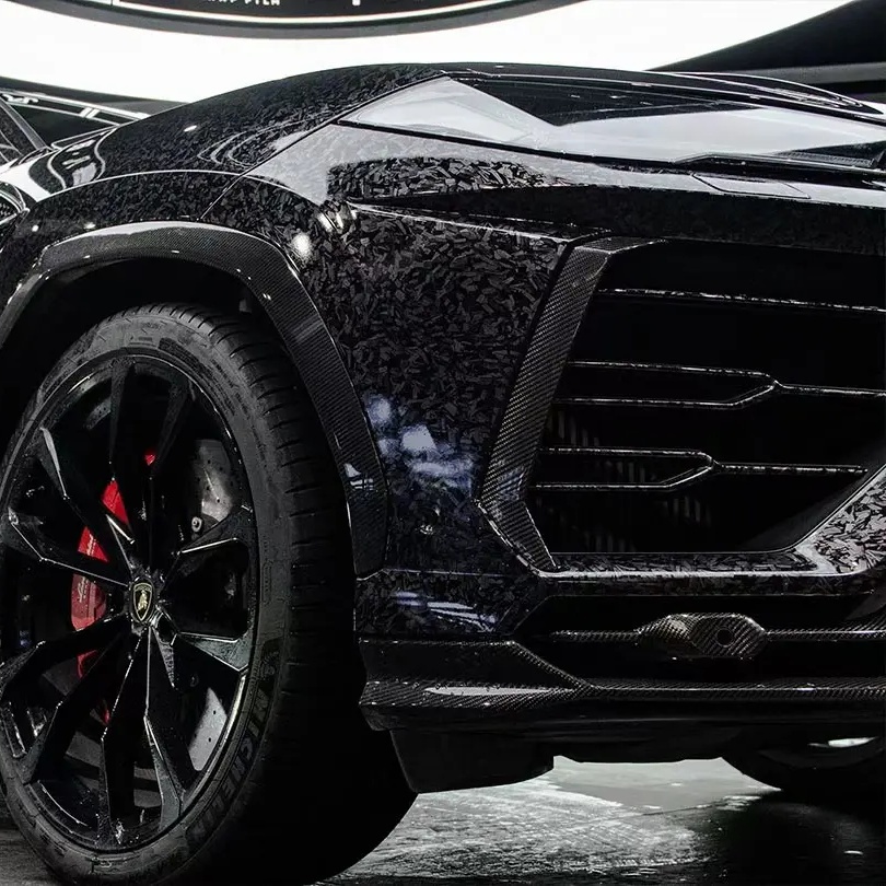 Ravoony Basic PET Gloss Carbon Fiber Forging Black Vinyl Wrap