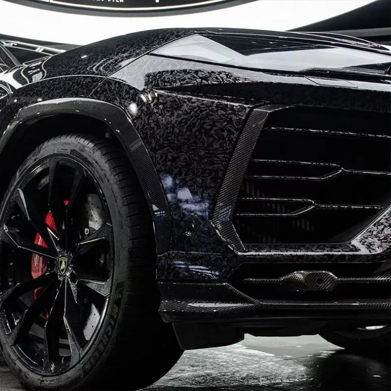 Ravoony Basic Gloss Carbon Fiber Forging Black Vinyl Wrap