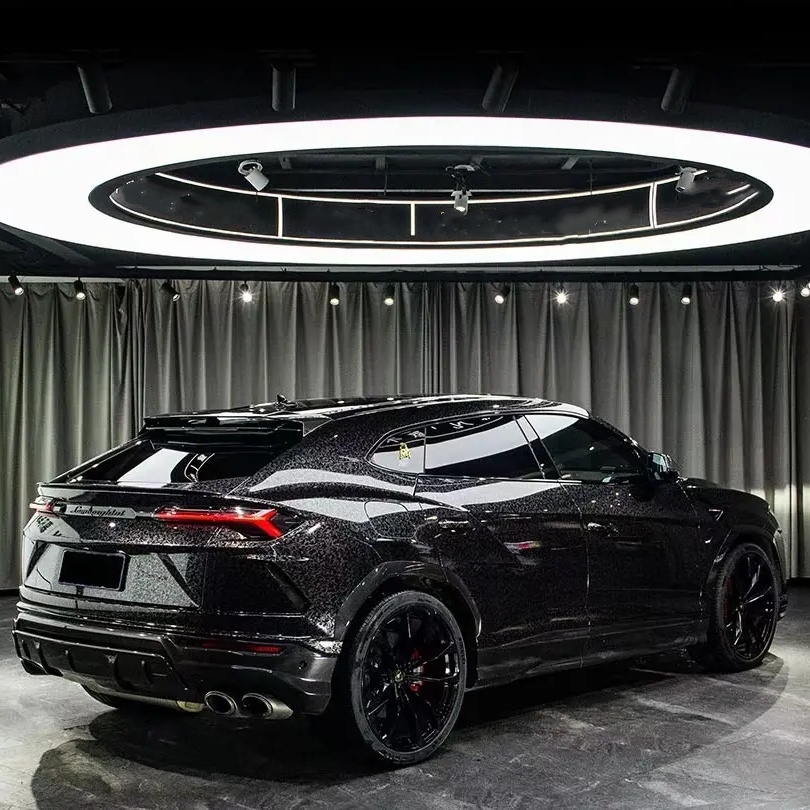 Ravoony Basic PET Gloss Carbon Fiber Forging Black Vinyl Wrap