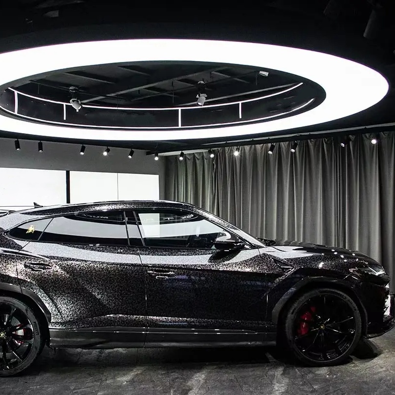 Ravoony Basic PET Gloss Carbon Fiber Forging Black Vinyl Wrap