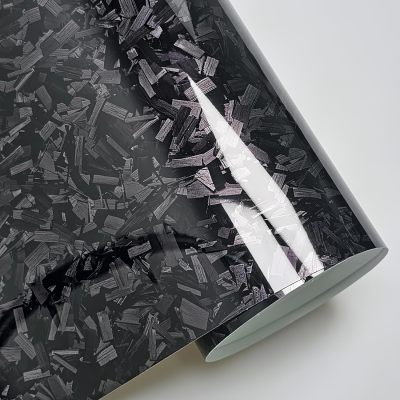 Ravoony Basic Gloss Carbon Fiber Forging Black Vinyl Wrap 02