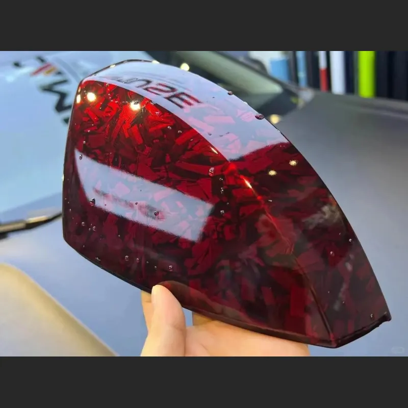 Ravoony Basic Glossy Carbon Fiber Forging Red Vinyl Car Wrap