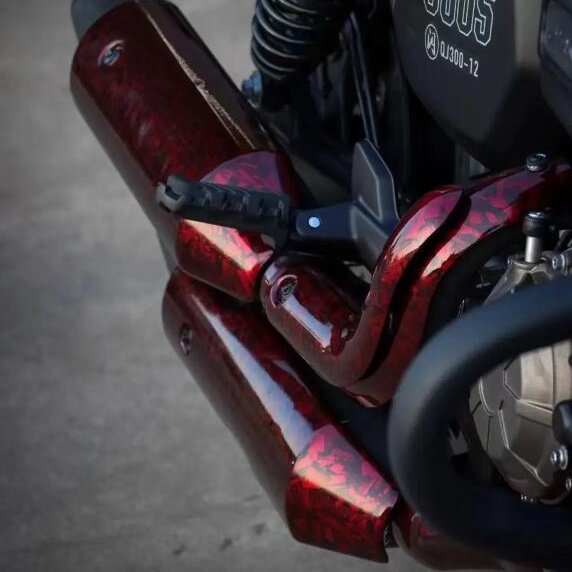 Ravoony Basic Glossy Carbon Fiber Forging Red Vinyl Car Wrap