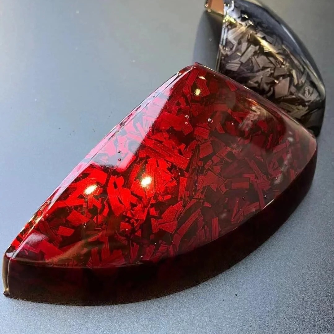 Ravoony Basic Glossy Carbon Fiber Forging Red Vinyl Car Wrap