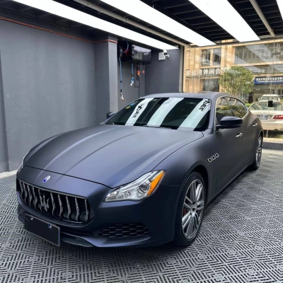 Ravoony Plus Ultra Matte Black Blue Car Vinyl Wrap 02