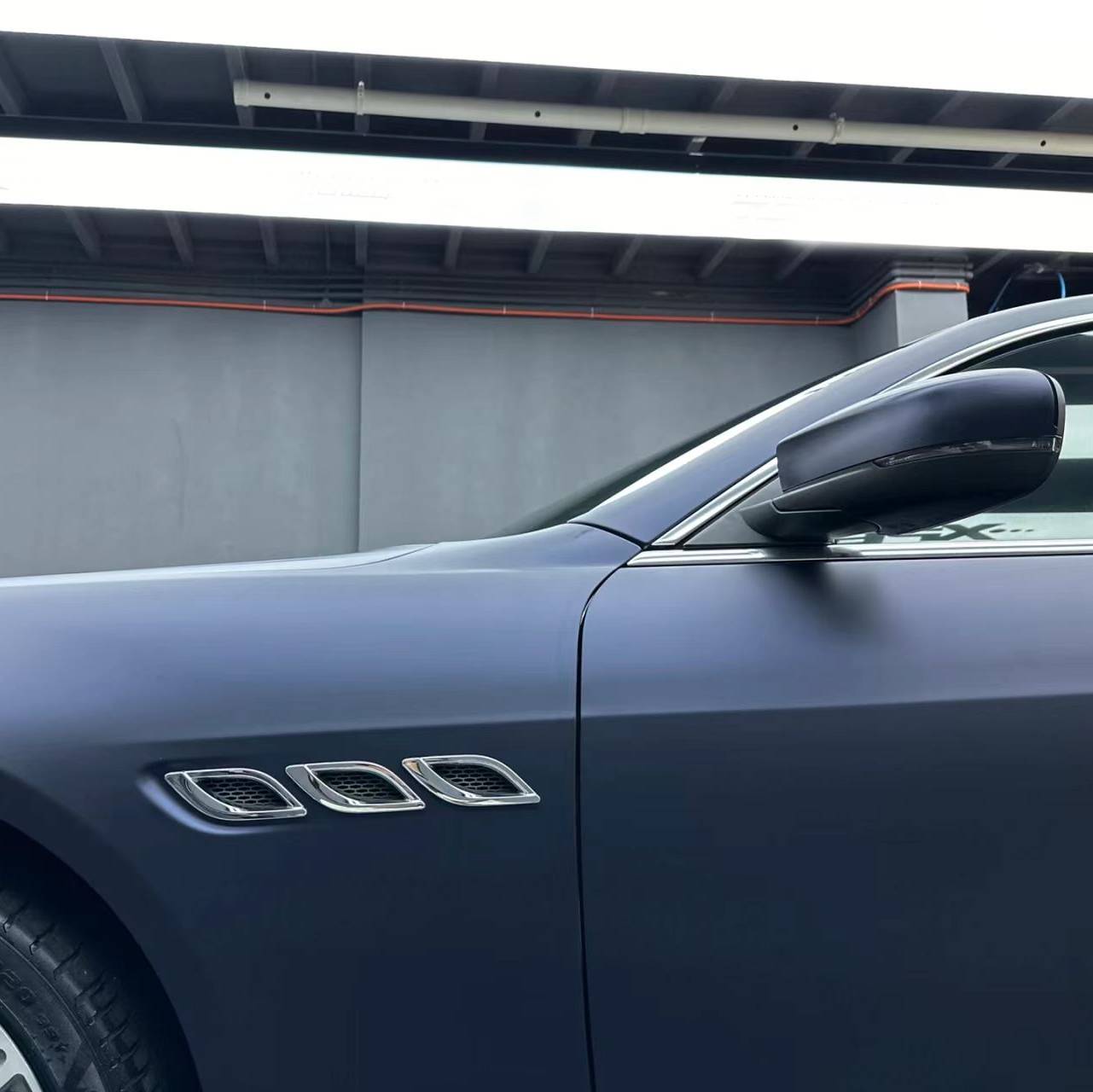 Ravoony Plus Ultra Matte Black Blue Car Vinyl Wrap