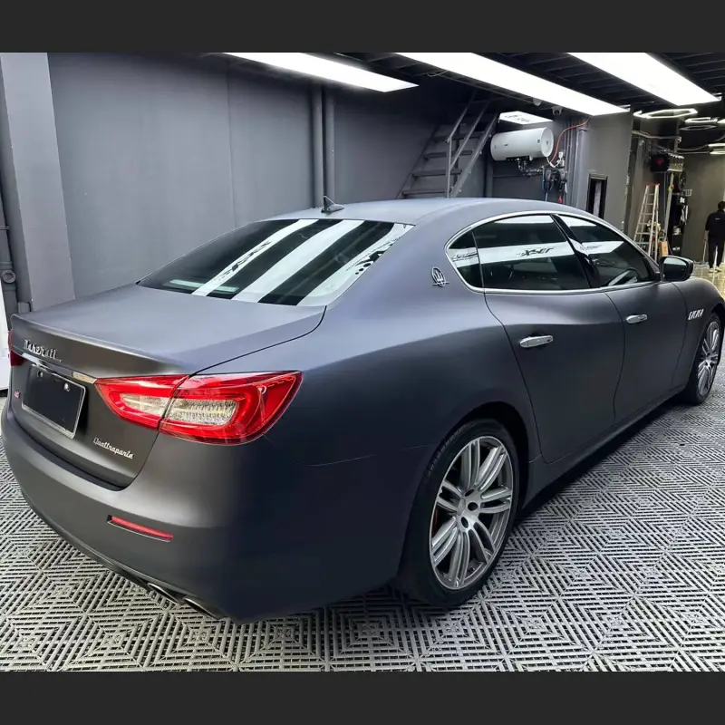 Ravoony Plus Ultra Matte Black Blue Car Vinyl Wrap
