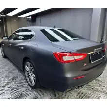 Ultra Matte Black Blue Car Vinyl Wrap