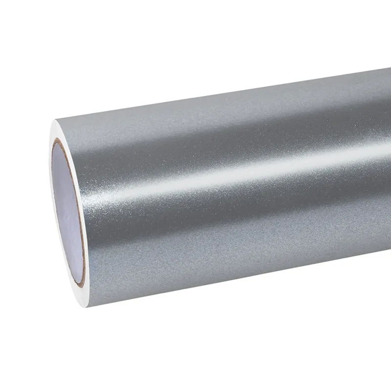 Ravoony Plus PET Glossy Audi Fleuret Silver Vinyl Car Wrap