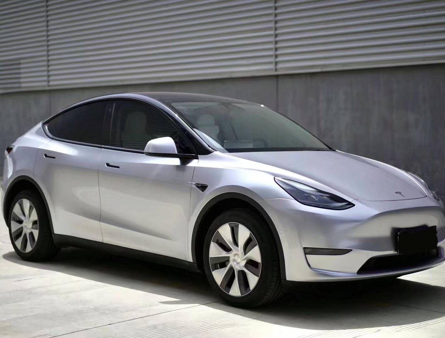 Ravoony Plus PET Glossy Audi Fleuret Silver Vinyl Car Wrap