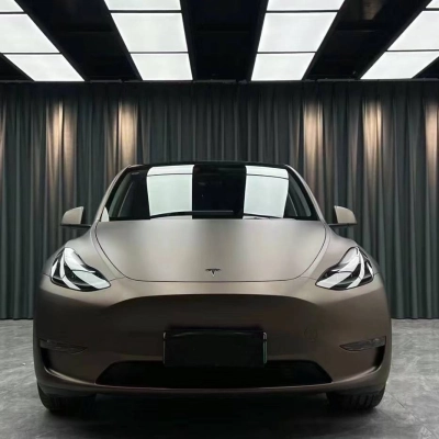 Ravoony Plus Ultra-Matte Brown Grey Car Wrap 02