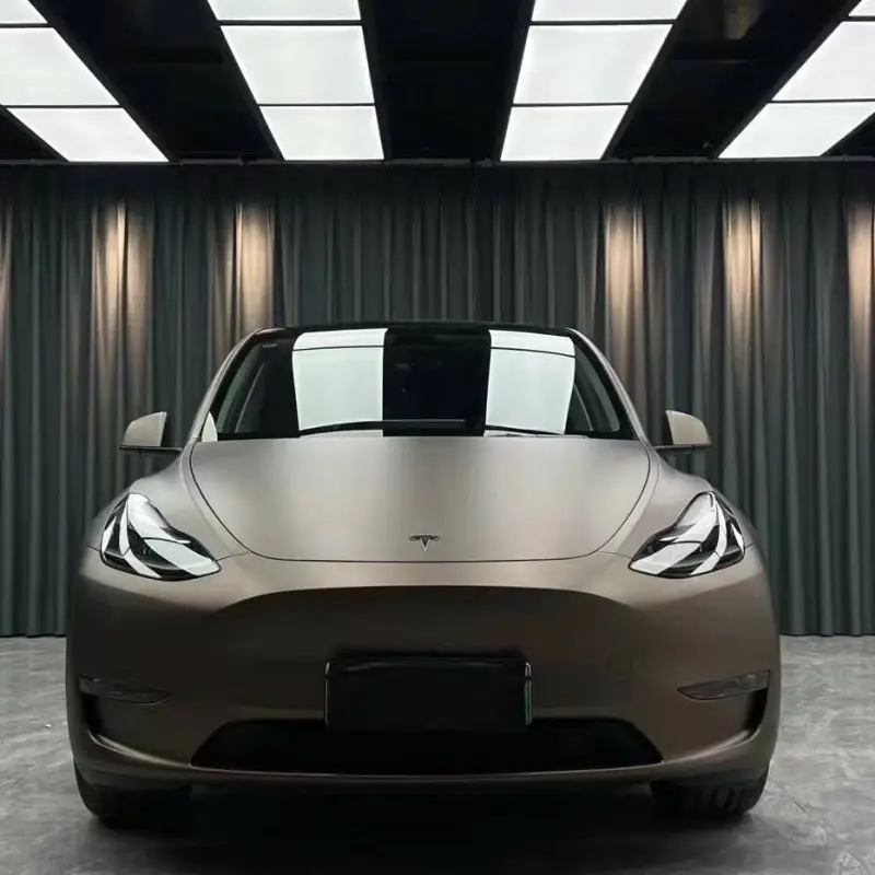 Ravoony Plus Ultra-Matte Brown Grey Car Wrap
