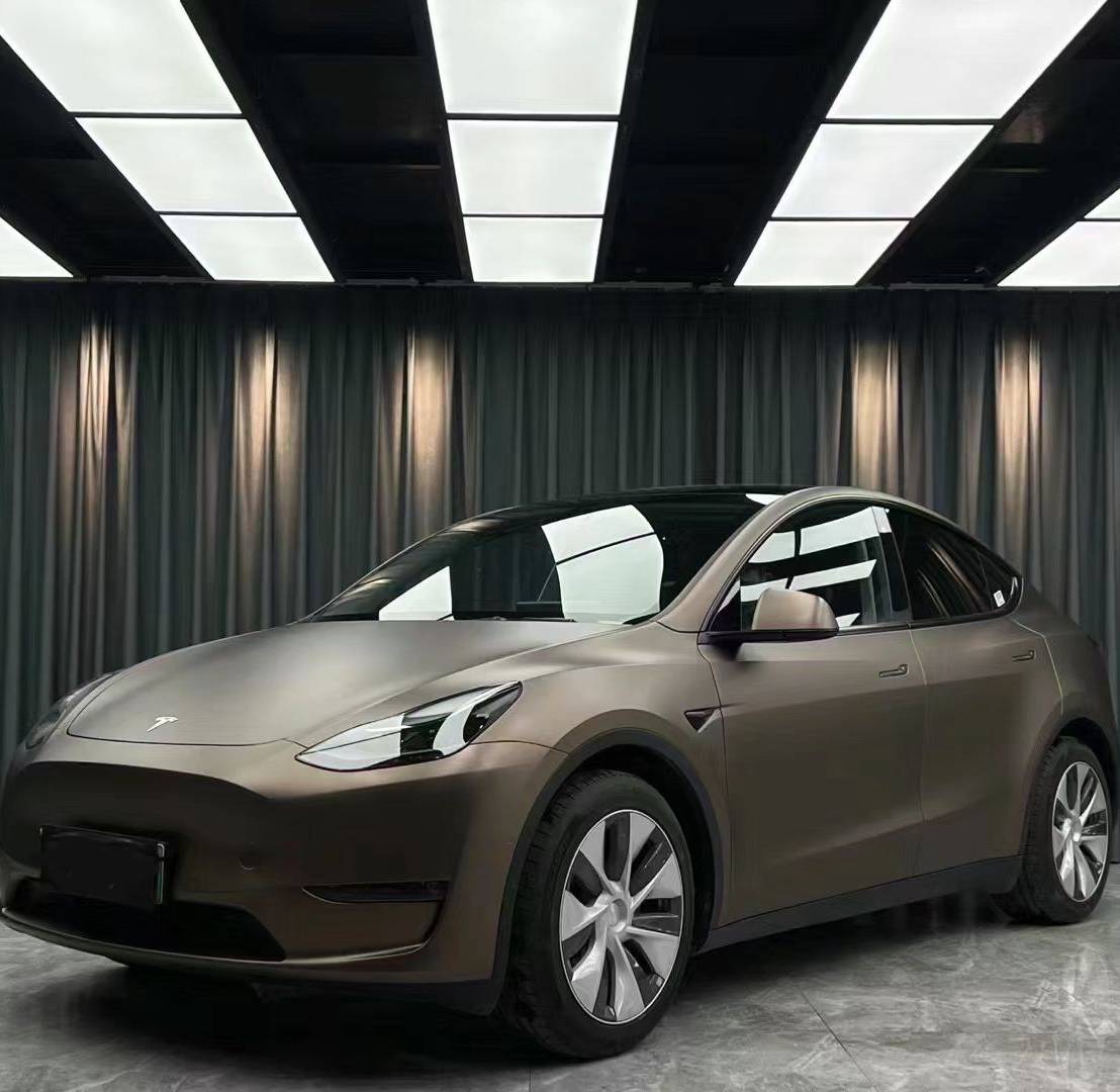 Ravoony Plus Ultra-Matte Brown Grey Car Wrap