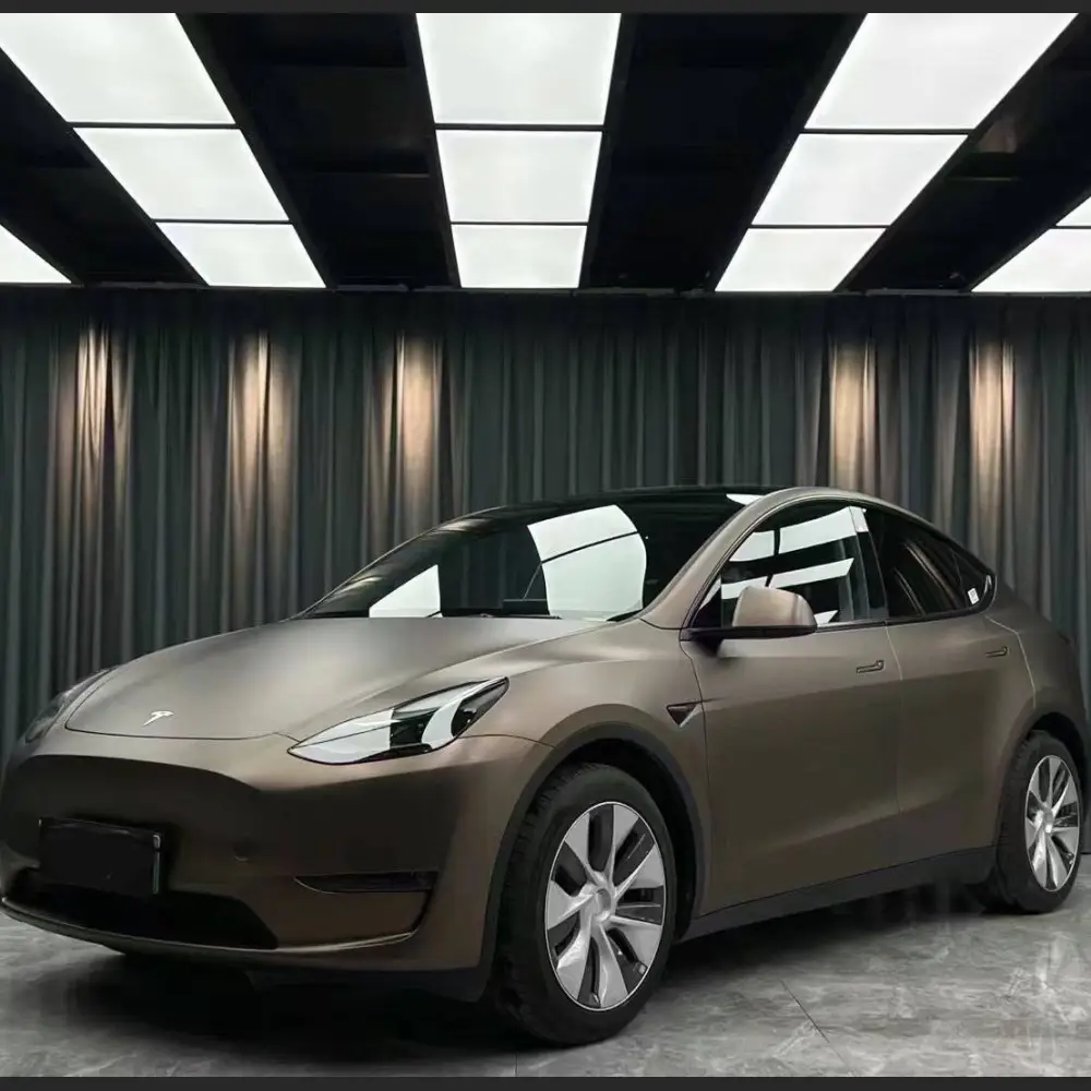 Ravoony Plus Ultra-Matte Brown Grey Car Wrap