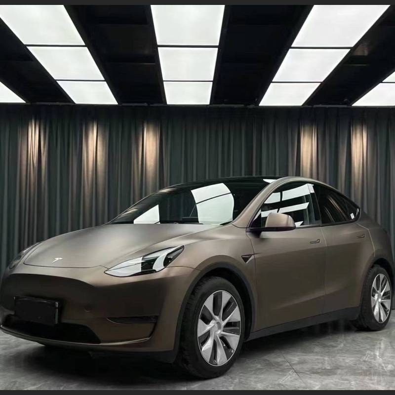 Ravoony Plus Ultra-Matte Brown Grey Car Wrap