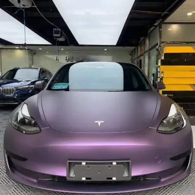 Ravoony Plus Ultra Matte Metallic Purple Car Vinyl Wrap 02
