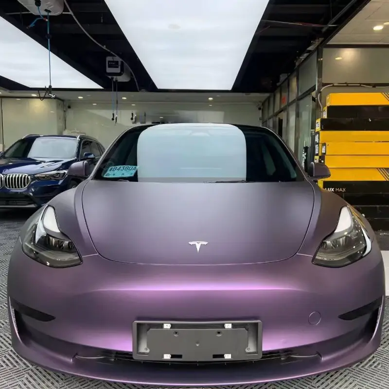 Ravoony Plus Ultra Matte Metallic Purple Car Vinyl Wrap