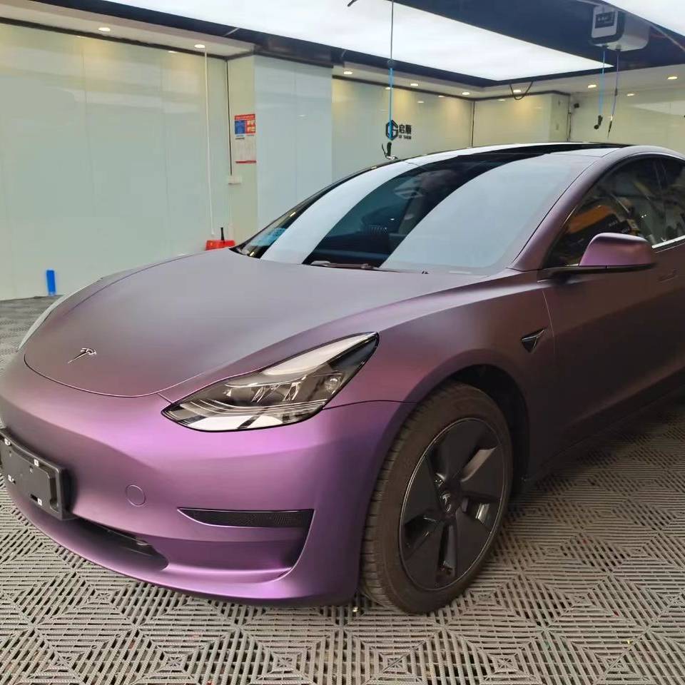 Ravoony Plus Ultra Matte Metallic Purple Car Vinyl Wrap