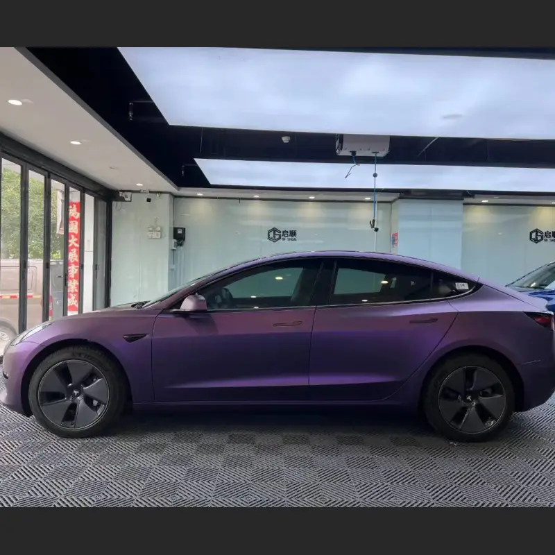 Ravoony Plus Ultra Matte Metallic Purple Car Vinyl Wrap