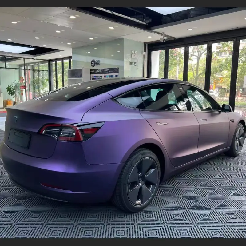 Ravoony Plus Ultra Matte Metallic Purple Car Vinyl Wrap