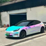 Ravoony Basic Matte Holographic Rainbow Neo Chrome Car Vinyl Wrap