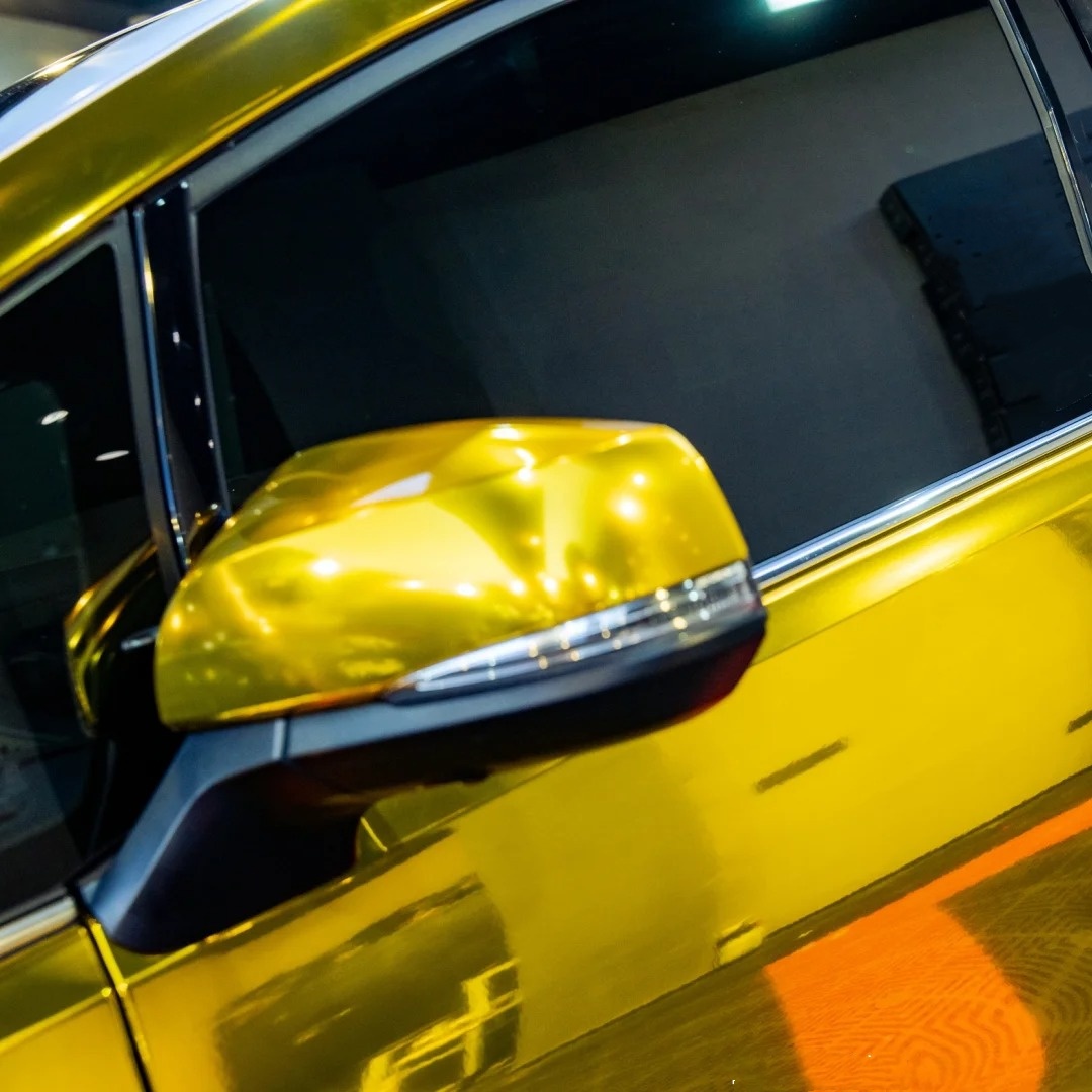 Ravoony Basic Yellow Gold Chrome Vinyl Car Wrap
