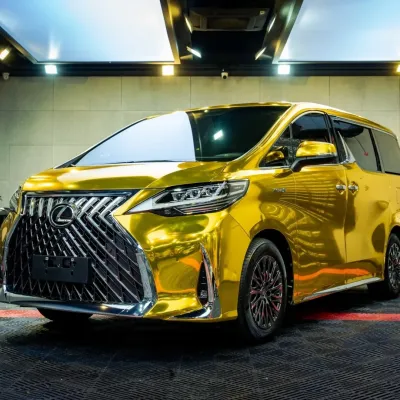 Ravoony Basic Yellow Gold Chrome Vinyl Car Wrap 02
