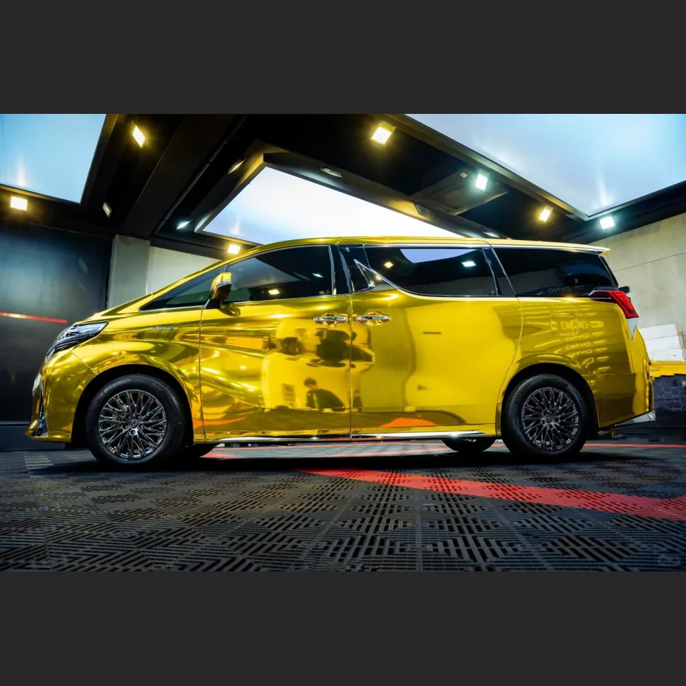 Ravoony Basic Yellow Gold Chrome Vinyl Car Wrap