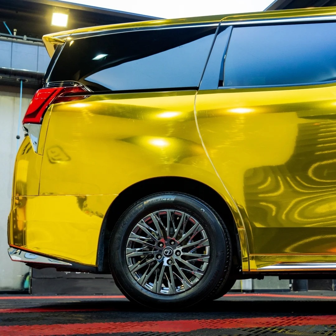 Ravoony Basic Yellow Gold Chrome Vinyl Car Wrap