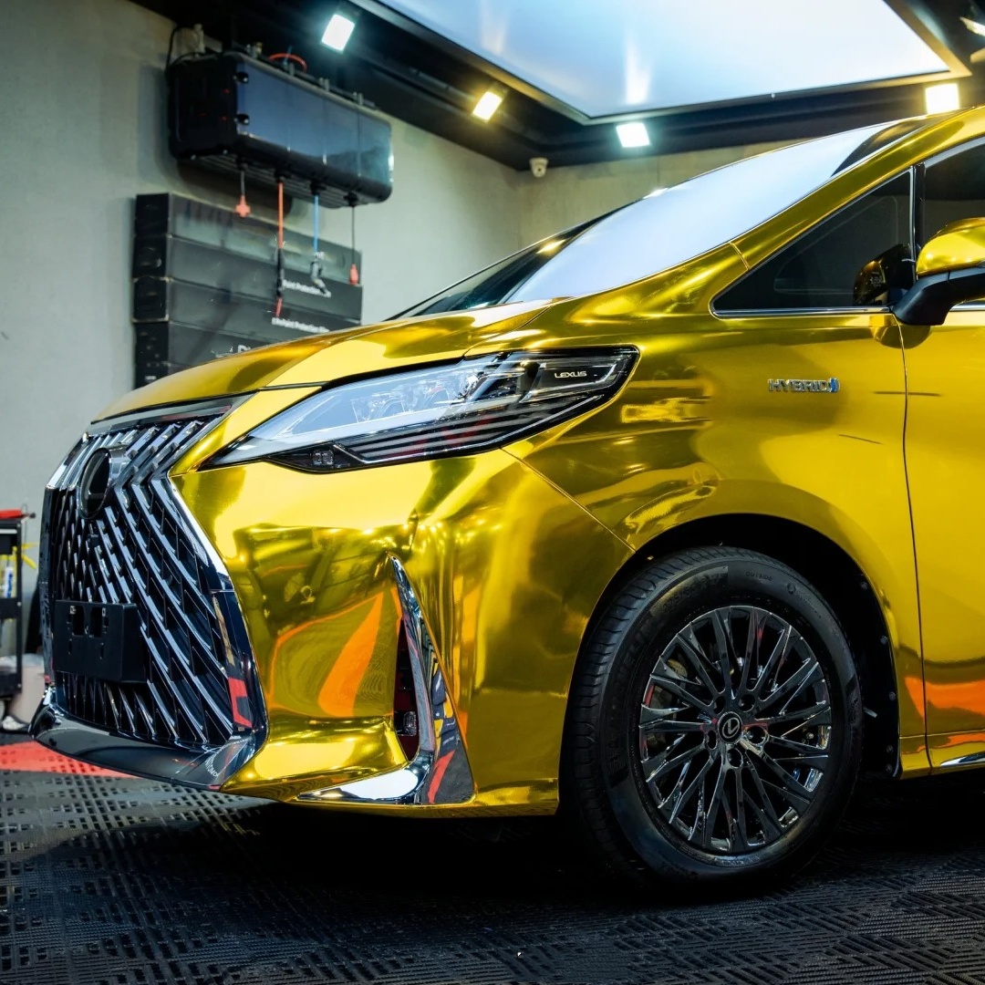 Ravoony Basic Yellow Gold Chrome Vinyl Car Wrap