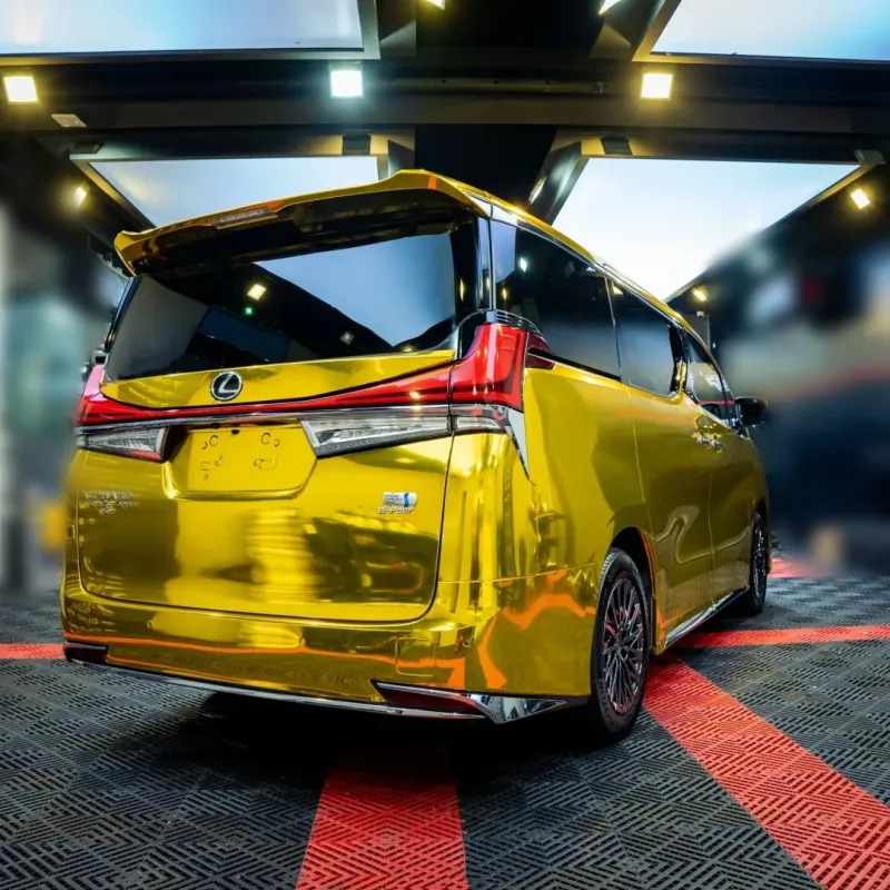Ravoony Basic Yellow Gold Chrome Vinyl Car Wrap