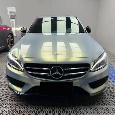 Ravoony Plus Glossy Diamond Grey Gold Car Wrap 02