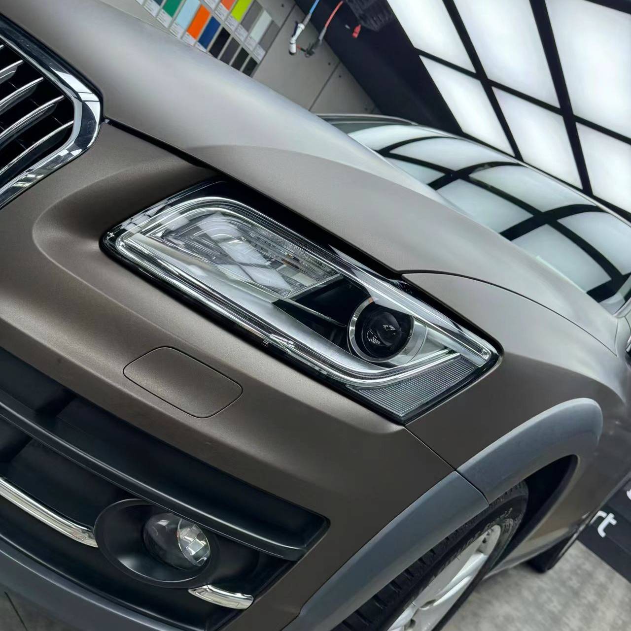 Grey Car Wrap,Best Ravoony Plus Ultra-Matte Brown Grey Car Wrap