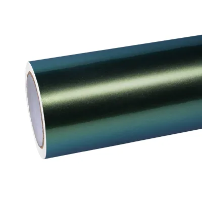 Ravoony Plus Glossy Chameleon Spring Green Car Wrap 02