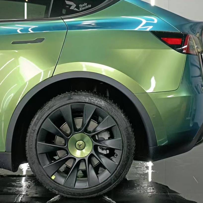 Ravoony Plus Glossy Chameleon Spring Green Car Wrap