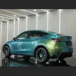 Ravoony Plus Glossy Chameleon Spring Green Car Wrap