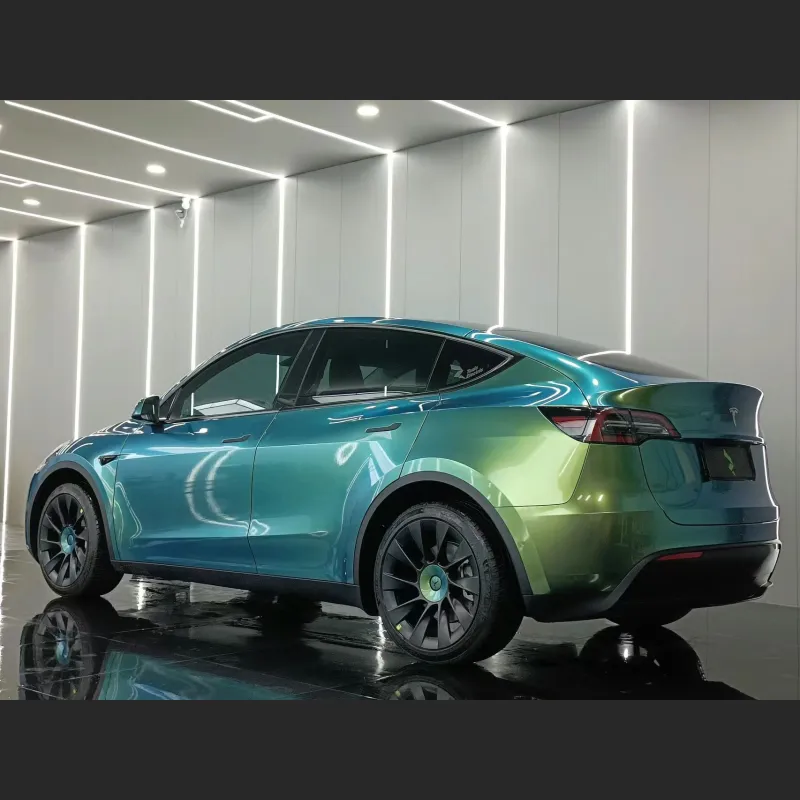 Ravoony Plus Glossy Chameleon Spring Green Car Wrap