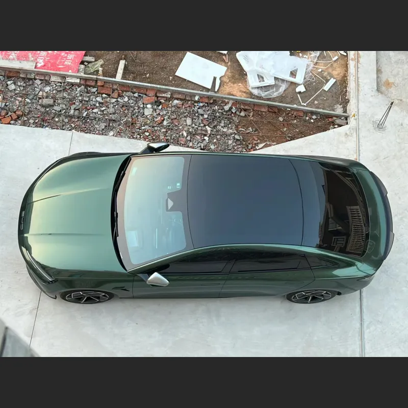 Ravoony Plus Gloss Paint Metal Midnight Green Car Wrap