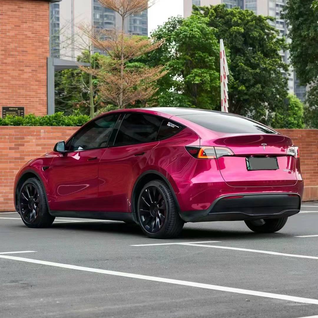 Ravoony Plus PET Glossy Metallic Rubellite Purple Vinyl Wrap