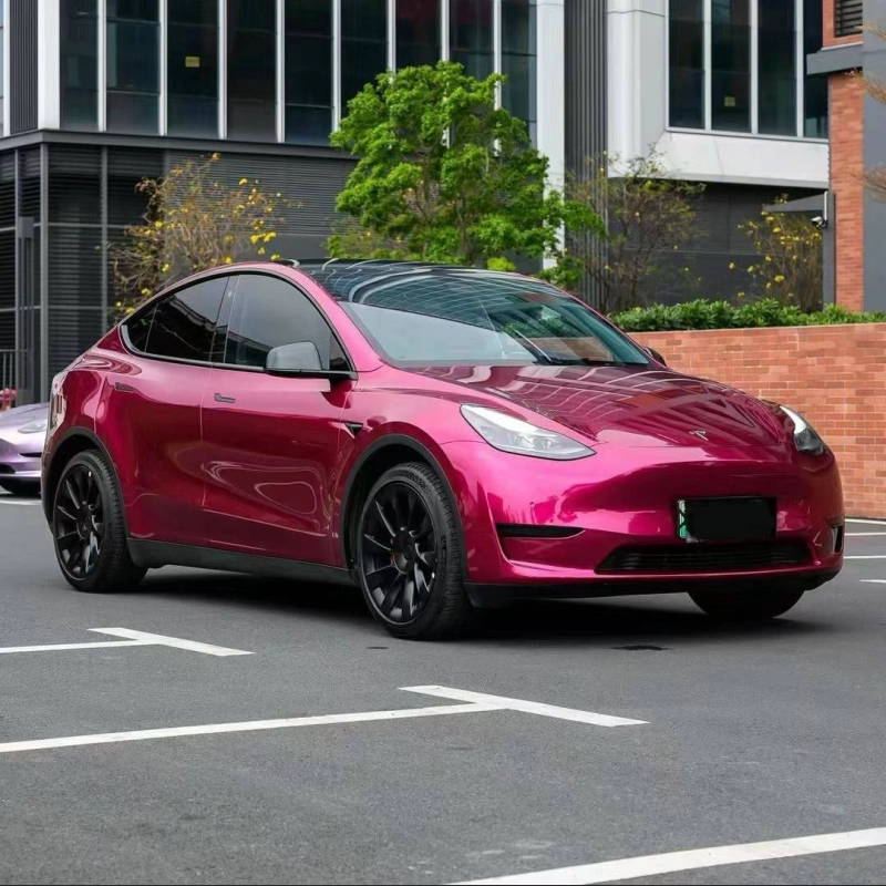 Ravoony Plus PET Glossy Metallic Rubellite Purple Vinyl Wrap