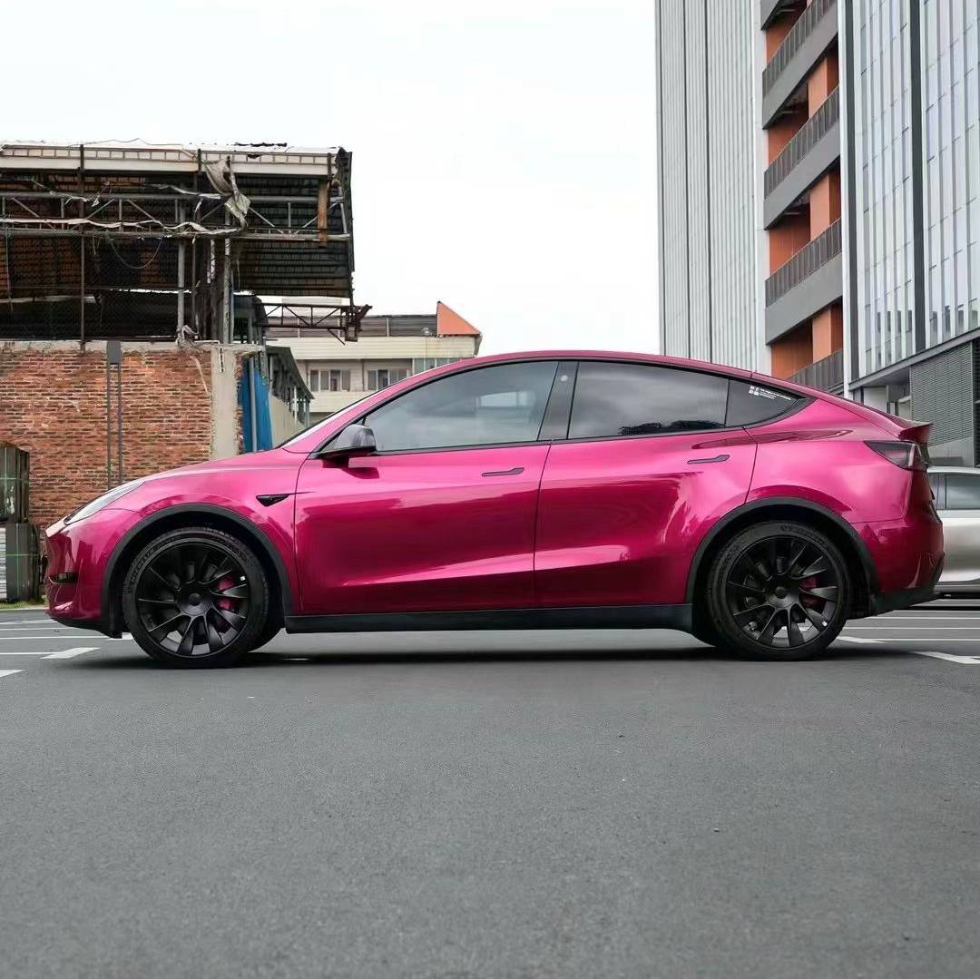 Ravoony Plus PET Glossy Metallic Rubellite Purple Vinyl Wrap