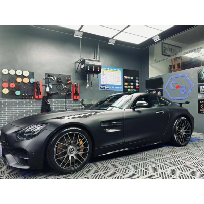 Ravoony Plus PET Matte Chrome Black Vinyl Wrap 02